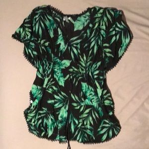 Palm Leaf Beach Cover Up